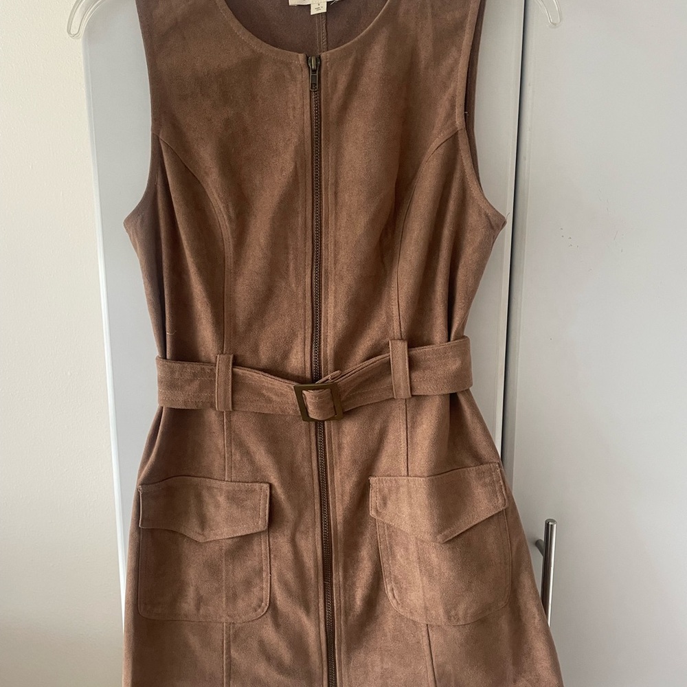 Cotton Candy faux suede mini dress